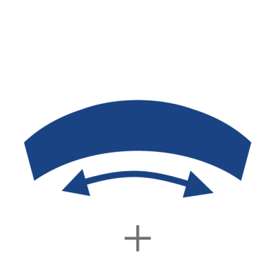 frei beweglich ohne Rückverlagerung